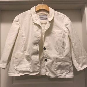 White Jean Blazer
